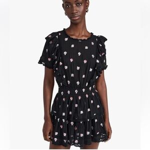 LOVESHACKFANCY Natasha Embroidered Mini Dress